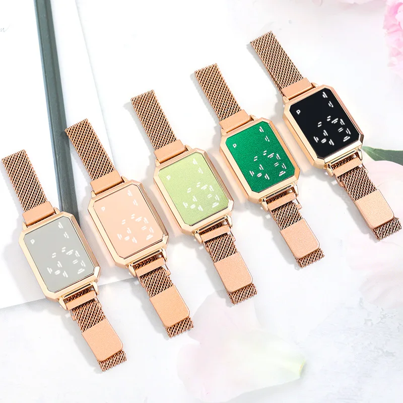 Ladies Luxury watch Gold Silver Black LED Digital watches for woman Wristwatches Electronic Digital Present Gift Male reloj digi