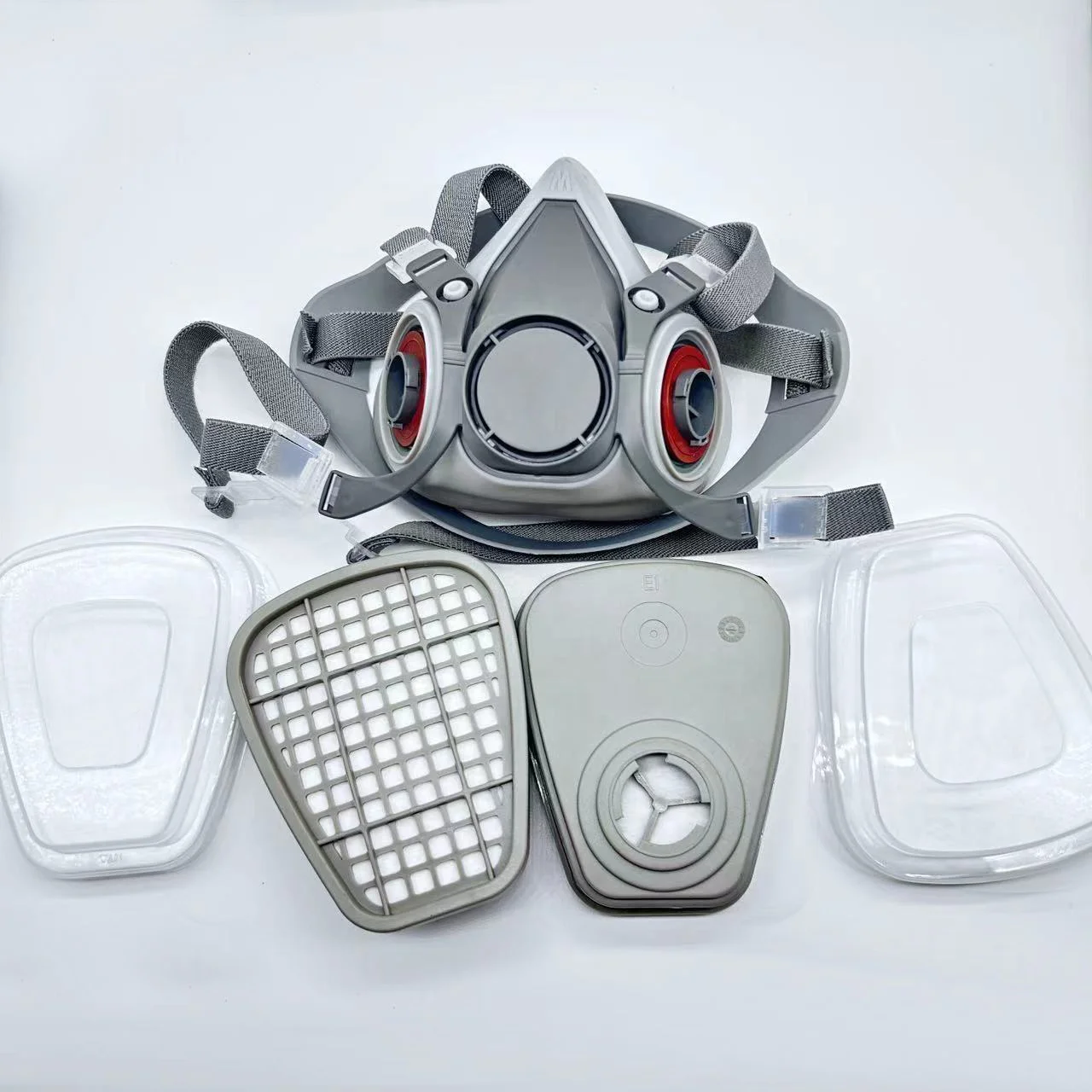 Rescue Emergency workplace safety Respirator Reusable Half Face Cover Gas Mask with Safety Glasses