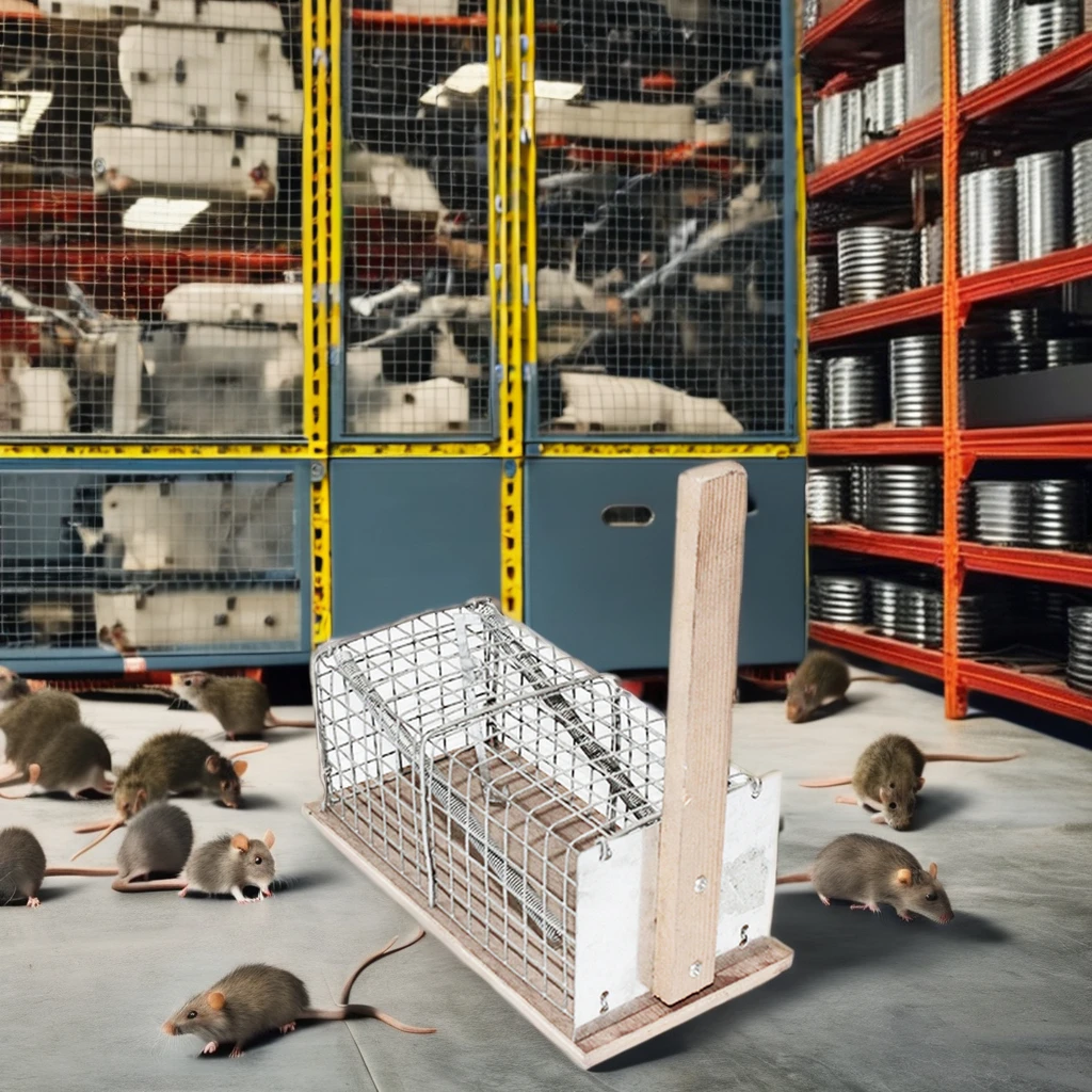 Small Square Eco-Friendly Wooden Animal Traps High-Cost Humane Pest Control Rabbits Birds Outdoor Farm Use Steel Material US