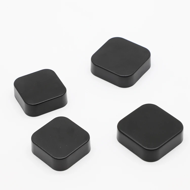 plastic child resistant square matte black lid for 5ml 9ml glass childproof square black concentrate jar