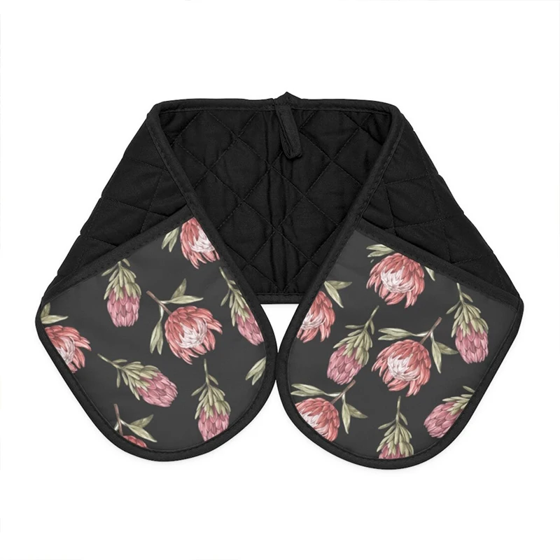 HTPmart Sublimation Toaster Gloves Oven Mitt Custom Logo Professional Heat Resistant Oven Gloves For Kitchen BBQ