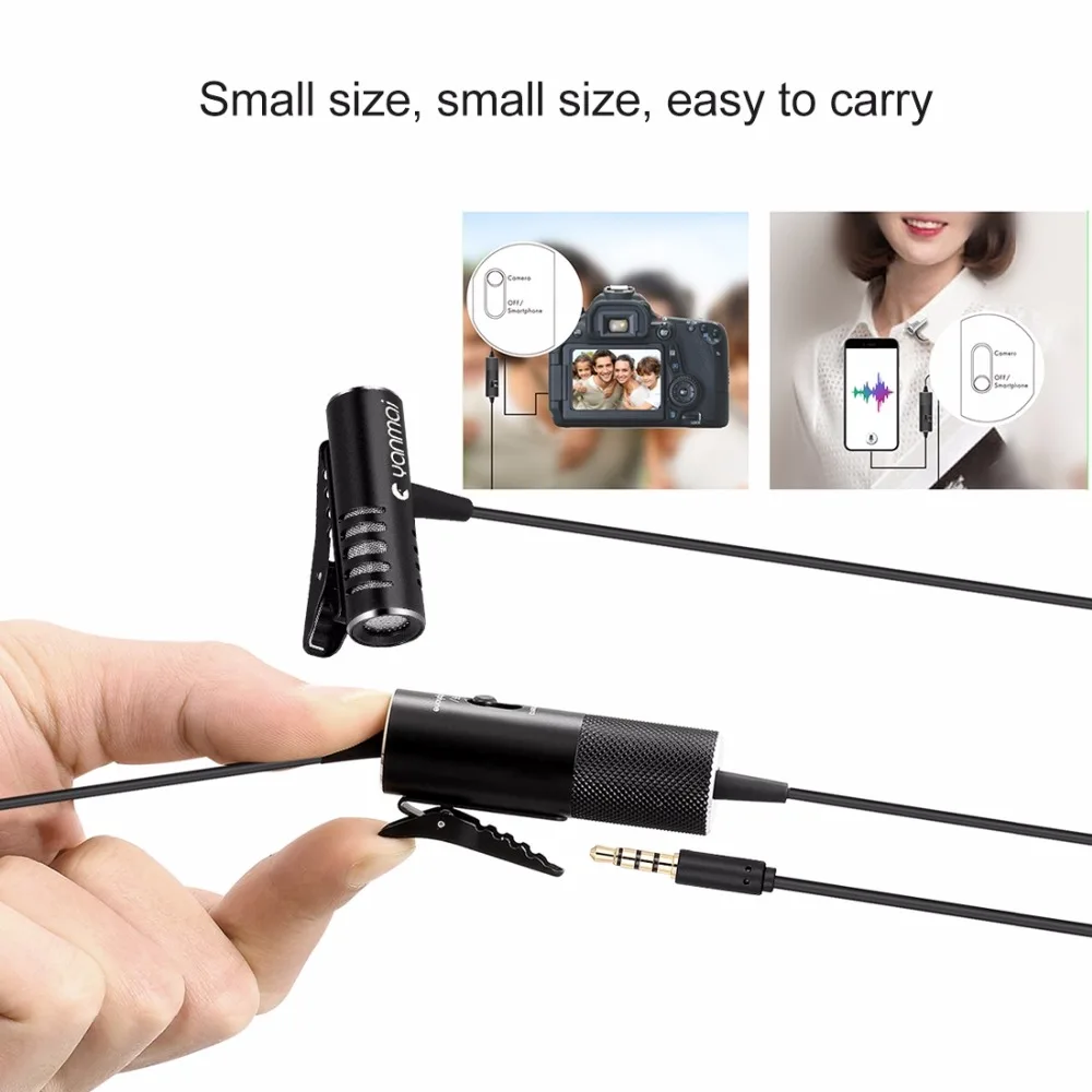 
Wholesale Clip On Mic Wireless Lapel Lavalier Microphone to lightning for Vlogging Video Recording Voiceover Live 