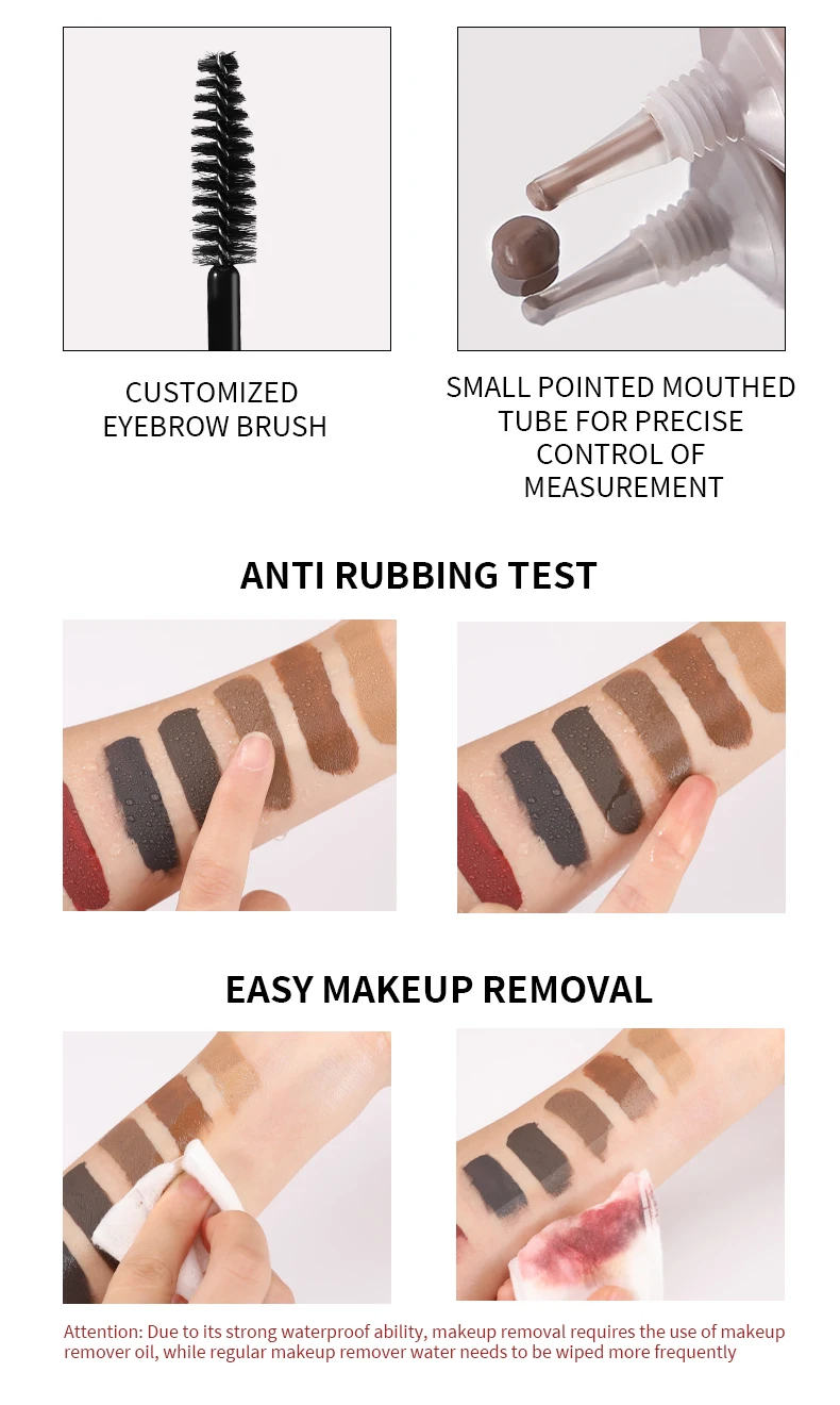 Professional Eyebrow Enhancers Cream Natural Liquid Dyeing Eyebrow Set Brow Tattoo Pigments Lasting Waterproof Eyebrow Gel New