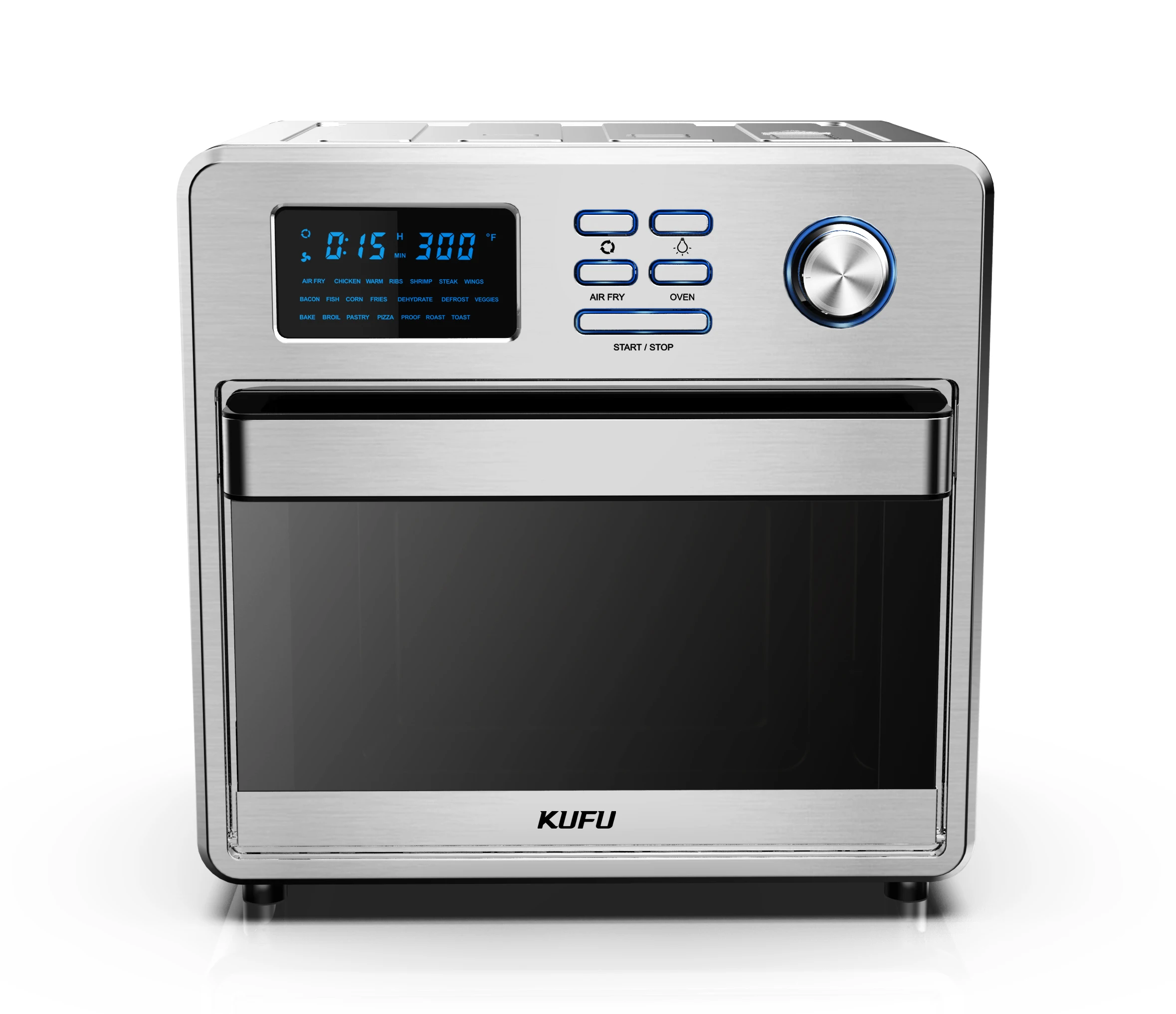 KUFU 2022 Hot Sale Silver crest air fryer 15l  digital LED halogen air fryer oven with accessories