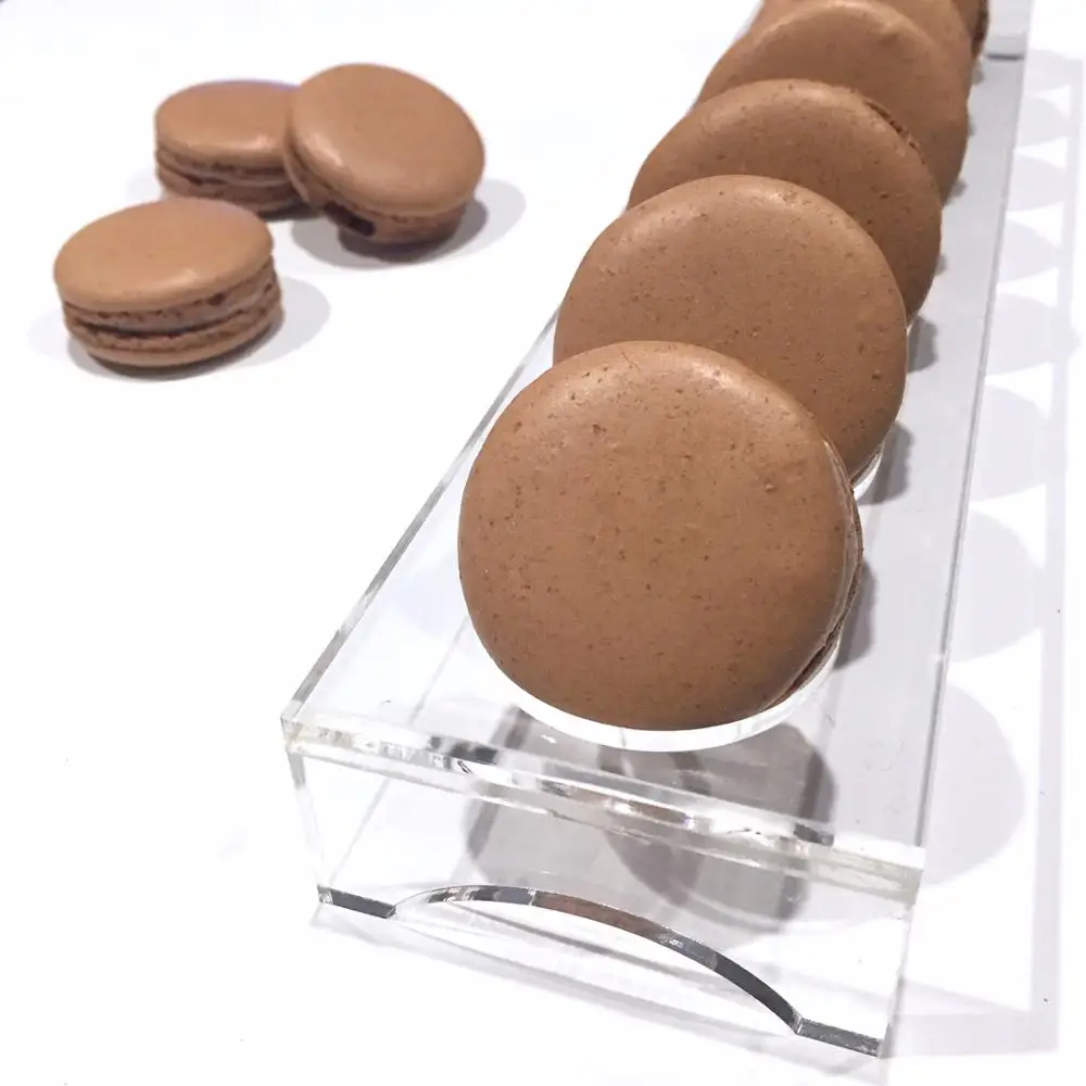 Custom food grade lucite food storage holder Cookies Display Tray clear acrylic Macaron display stand