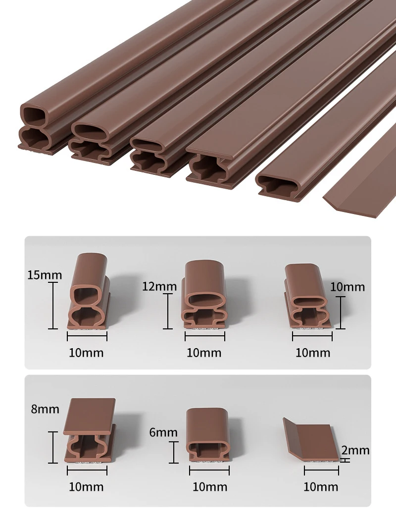 Customization OEM/ODM Security Door Gap Various Types shapes colors TPE SR silicone rubber self-adhesive 3M tape sealing strip