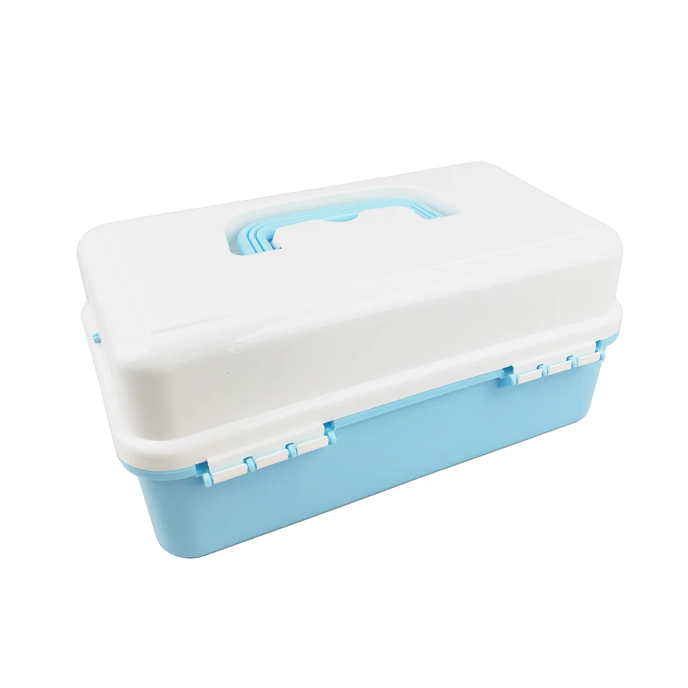 2022 New Product Plastic Storage Box With Three-layer Tray Inside For Hardware Tool