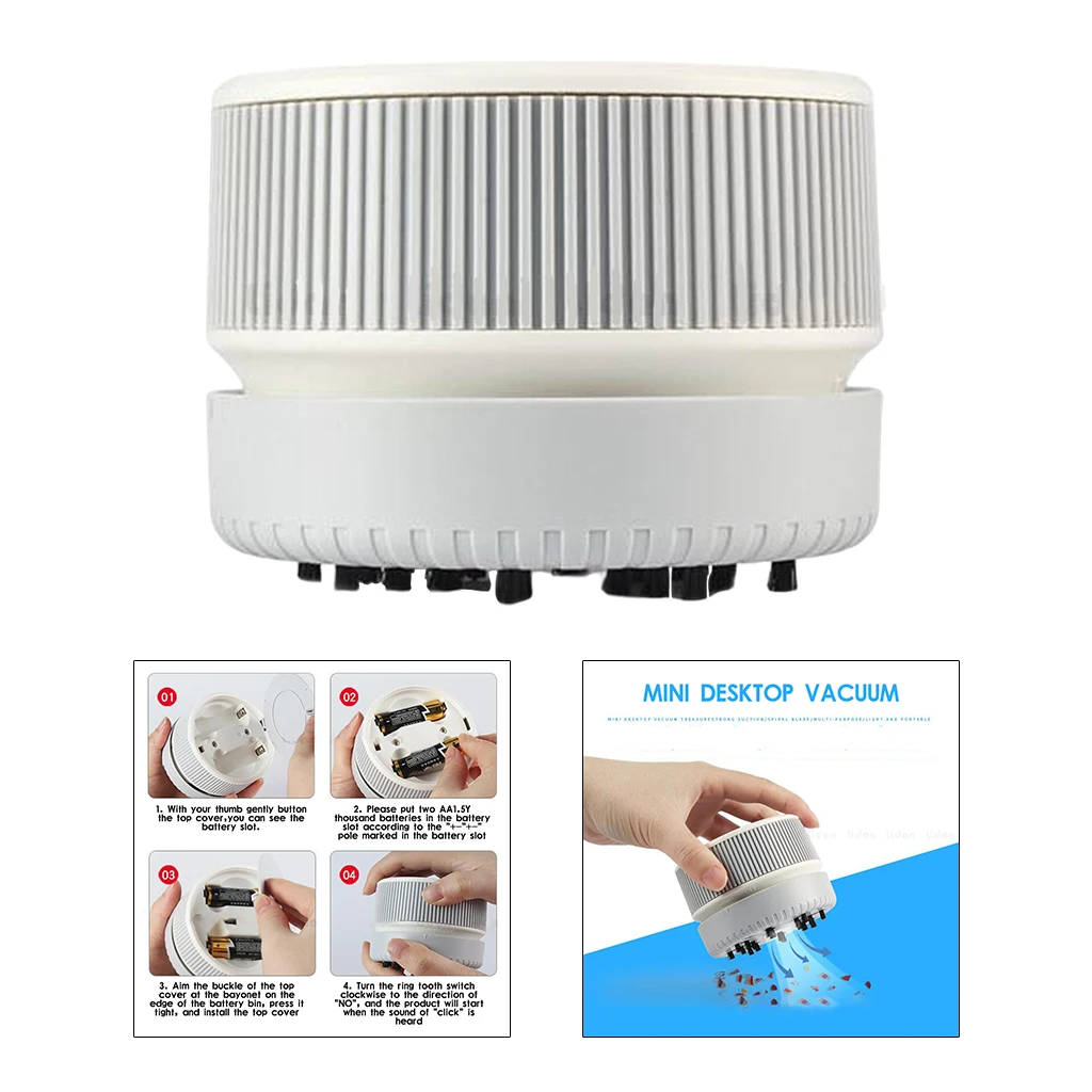 Mini Nail Dust Suction Collector Small Size Vacuum Cleaner Manicure Tools Battery Vacuum Cleaner Strong Wind Suction Nail Dust