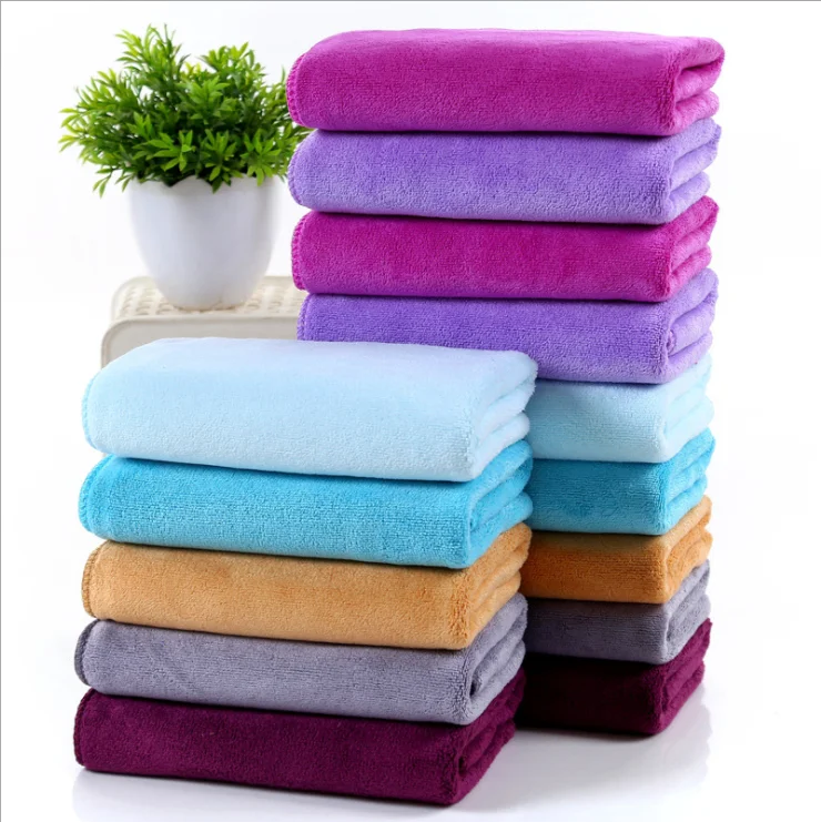Embroidery  35 *75 thickened fiber towel beauty salon dry hair disinfection salon towel