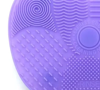 Silicone Heart Shape Multi Texture Surface Cosmetic Makeup Brush Cleaner Pad Mat Cleaning Washing Scrubber Tools