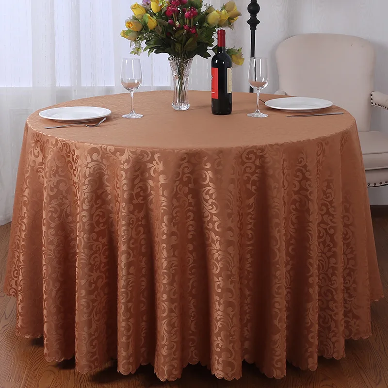 Luxury Tablecloth Round Linen Waterproof Restaurant Jacquard Wedding Table Cloth