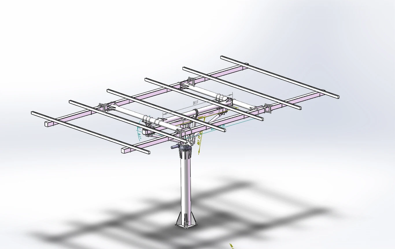 Dual Axis Solar Tracker Pv Tracking System 3-4kw Smart Tracker Power Clean Energy Solar Power Generation Support Bracket
