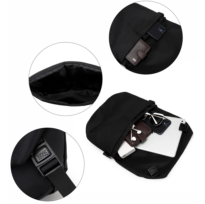 arge capacity male side bag fashion crossbody bag trendy waterproof messenger bag for man