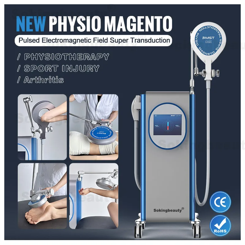 New Physiotherapy Double Channels Magnetic Pulse Therapy With High Intensity PMST MAX DUO Electromagnetic Pulse Machine