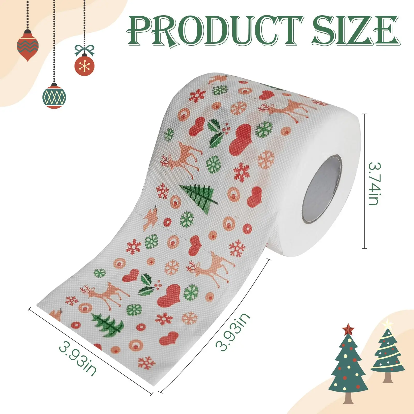 Manufacturer Direct Great Price Christmas Custom Design Printed Toilet Paper Rolls Paper Towel