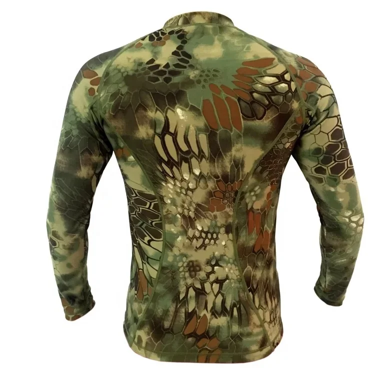 OEM polyester Quick Dry desert camo combat shirt fishing camo t shirt frost hunting camo digital long sleeves t shirt