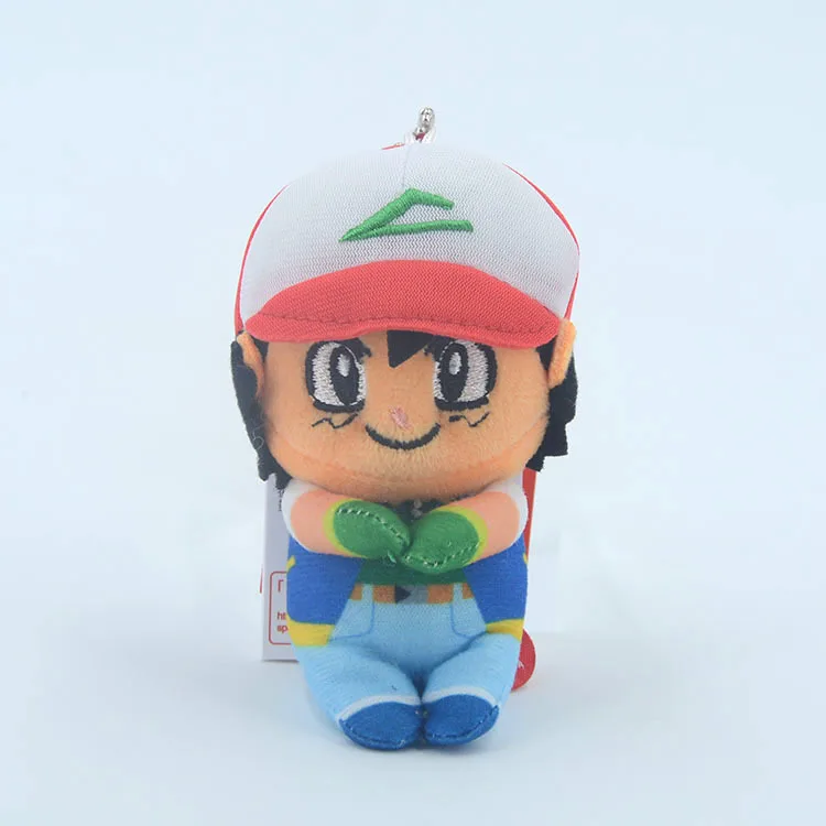 Wholesale Pokemoned KeyChain Ash Ketchum Plush Kids For Gift 4 Inch Pikachu KeyChain