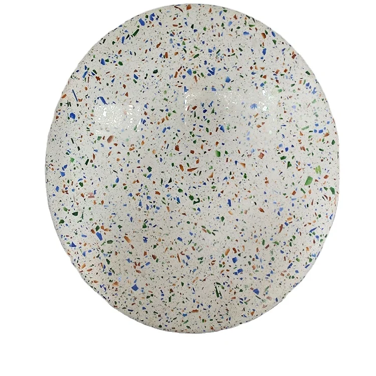 Colorful glass terrazzo 28 inch round table top