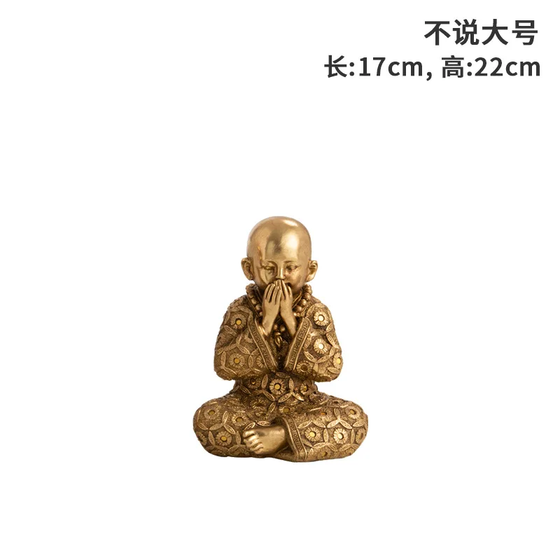 Dropship 3 Styles Resin Shaolin Little Monk Garden Statue Thai Baby Shaolin Monk Figurine