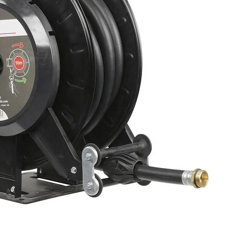 Spring rewind retractable hose reel diesel with simple hose guide