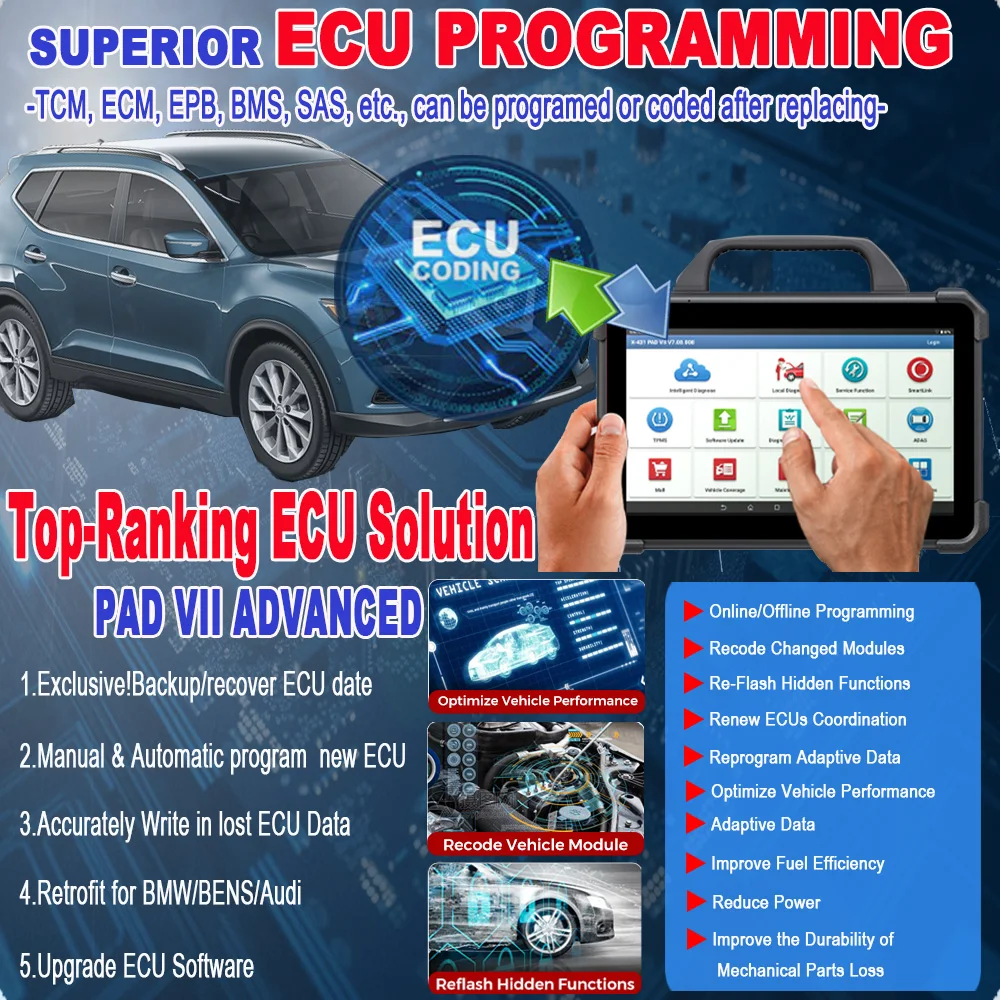 2024 Launch X431 PDA VII Maxisys Ultra Automotive ECU Key Programmer tools Obd2 Diagnostic Scanner for All Cars