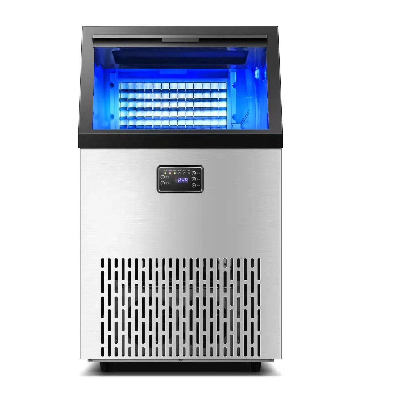 Автоматическая Коммерческая льдогенератор из нержавеющей стали энергосберегающая кубическая для