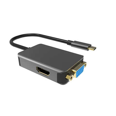 Behpex 5 in 1 USB Type C Docking Station HDMI VGA Audio and PD Charge for Monitor PC