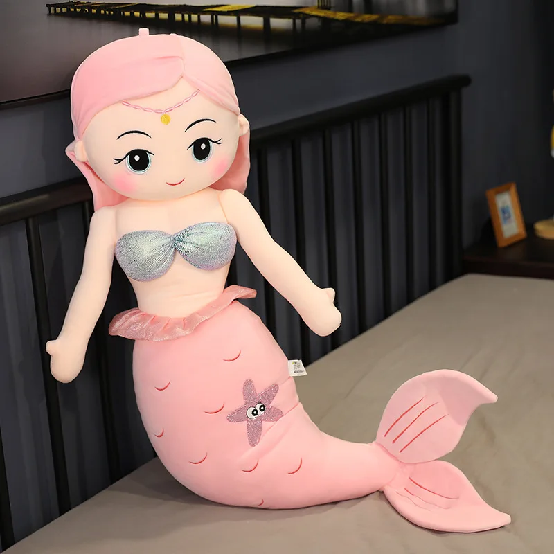 60cm new arrival mermaid princess doll plush toy doll bed girls children plush pillows manufacturer