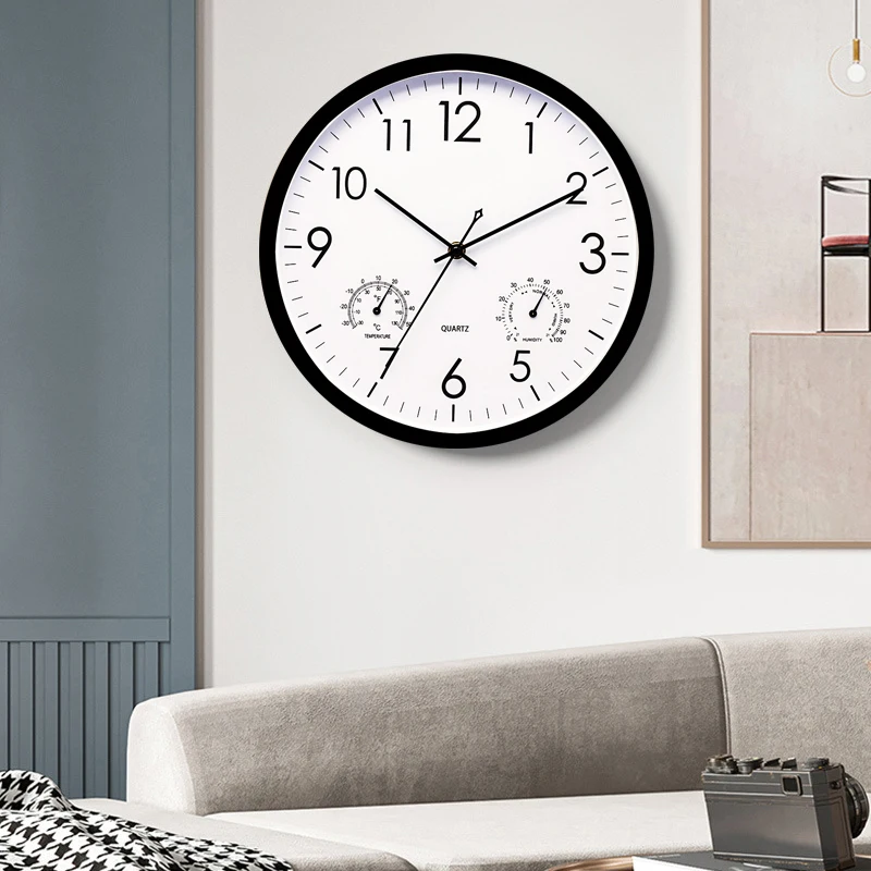 W119 12 Inch 30 Hands Nordic Decorative A Modern Plastic Classic Large Mechanic Temperature Wall Clock