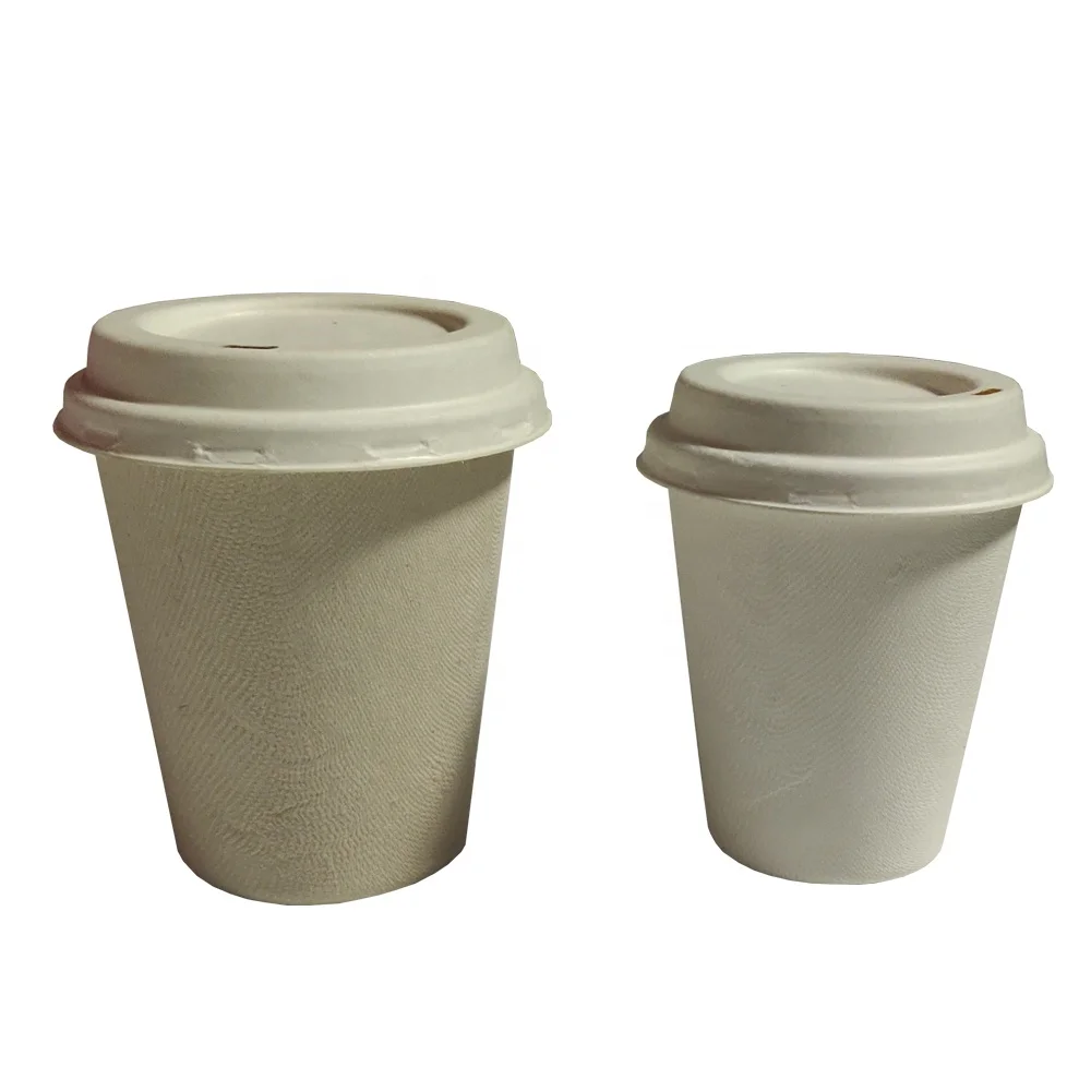 
Eco-Friendly Biodegradable disposable sugarcane bagasse pulp paper coffee water bagasse cup disposable paper cups 