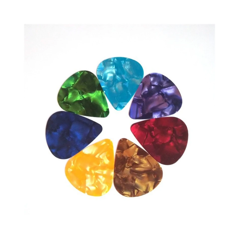 Support Custom Design Image 0.46mm 0.71mm 0.88mm 0.96mm 1.2mm 1.5mm Celluloid Material OEM Guitar Pick E-commerce Supplier