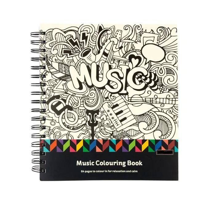 Good Quality Customized 64 Page Music Colouring Book With Recycled Paper drawing Small colouring book for Girls