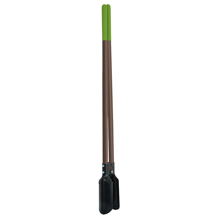 Fiberglass Handle Post Hole Digger with Ruler and Cushion Grips