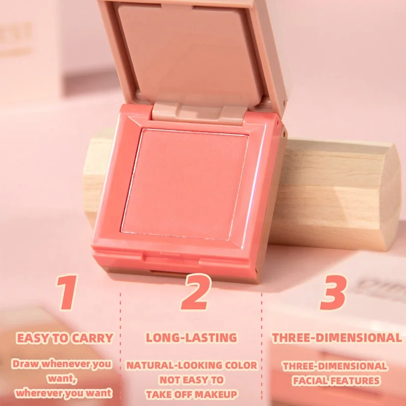 High Quality Makeup 3 In 1 Long Lasting Waterproof Eyeshadow Highlighter Blush Palette