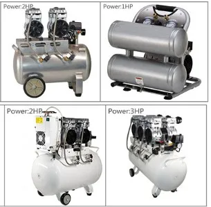 Direct driving air compressor oil free L/min bar oilless