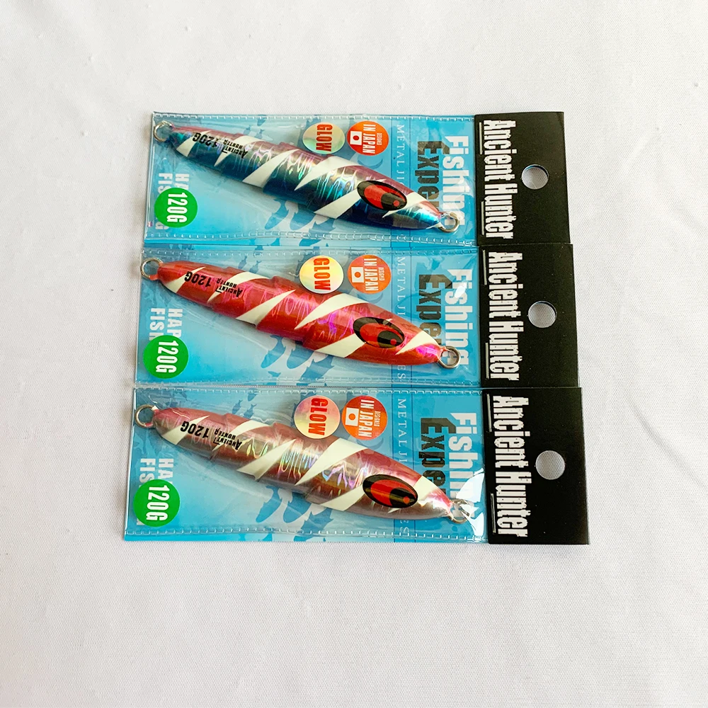 Ancient Hunter 1PCS/Bag Jigging Fishing Bait 120G Shiny Sliding Metal Jig Slow Jig Isca Metal Lure Fishing Accessories