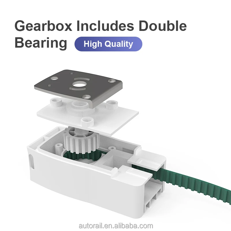 AUTORAIL Curtain Motor With RS485/RF433/Wifi/Zigbee/Remote Control Electric Curtain Smart Home Automatic Curtain Opener