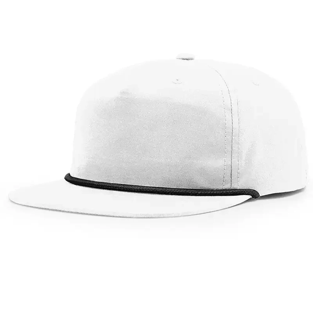 Custom 2023 New Fashion Flat Peak Rope Snapback Hat Richardson 256 Custom Logo Solid Color High Quality Fabrics Baseball Cap