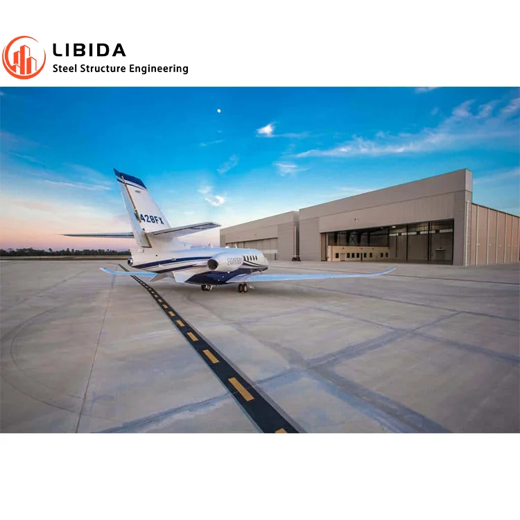 High Quality Metal Building Prefabricated airplane storage Steel Structure aircraft hangar Warehouse