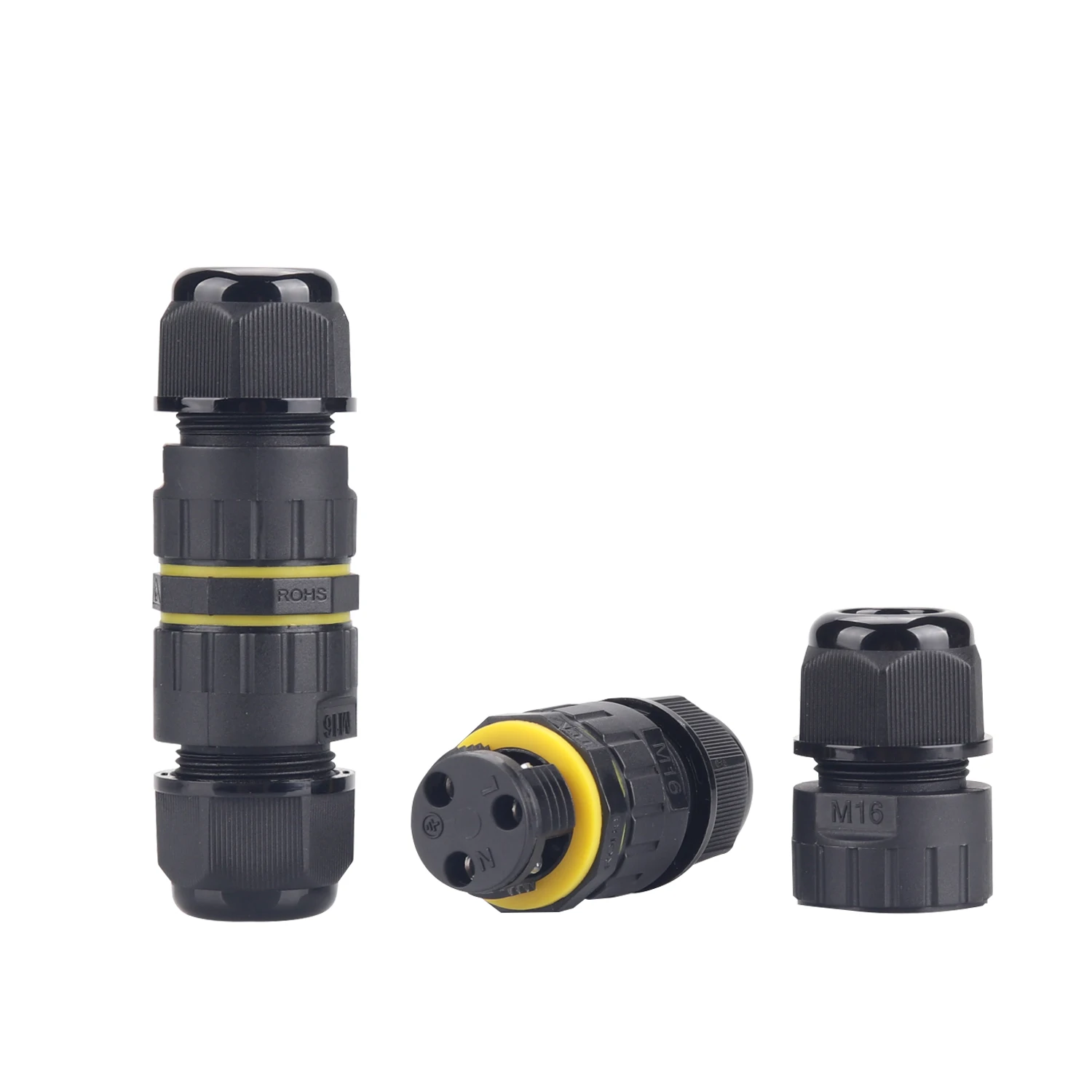 IP68 3 Wires 2.5mm Power Cable LED Flood Lighting 2pin 3pin Waterproof Connector