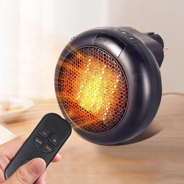 Wholesale handy plug in wireless remote control PTC heating radiator mini wall mounted electric heater