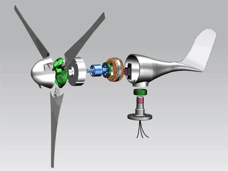 China 400w wind generator 100w HAWT Windmill 12/24v 200w Wind dynamo  Wind turbine for house use