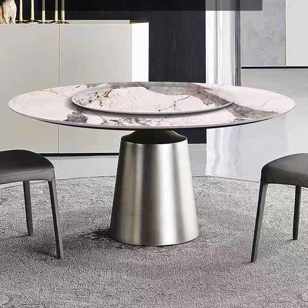 Modern Design Cheap Dining Room Furniture Top Black Dining Table 6 Seats Dining Room Table Set Table Metal Legs Glass Style Type