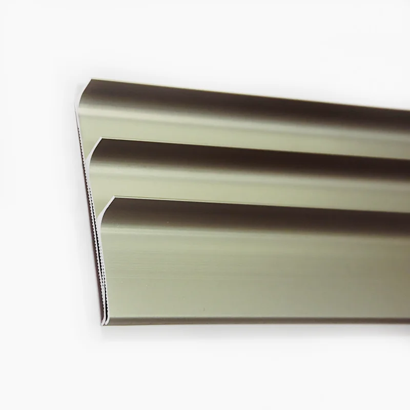 Champagne aluminum flooring accessories 60mm metal floor skirting