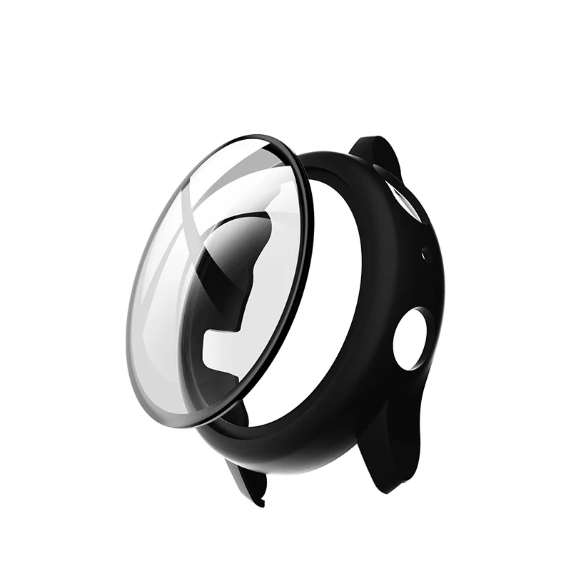 1pc Luxury Matte Hard PC Case For Samsung Galaxy Watch Active 2 44mm 40mm Tempered Glass Full Screen Watch Protective Cover