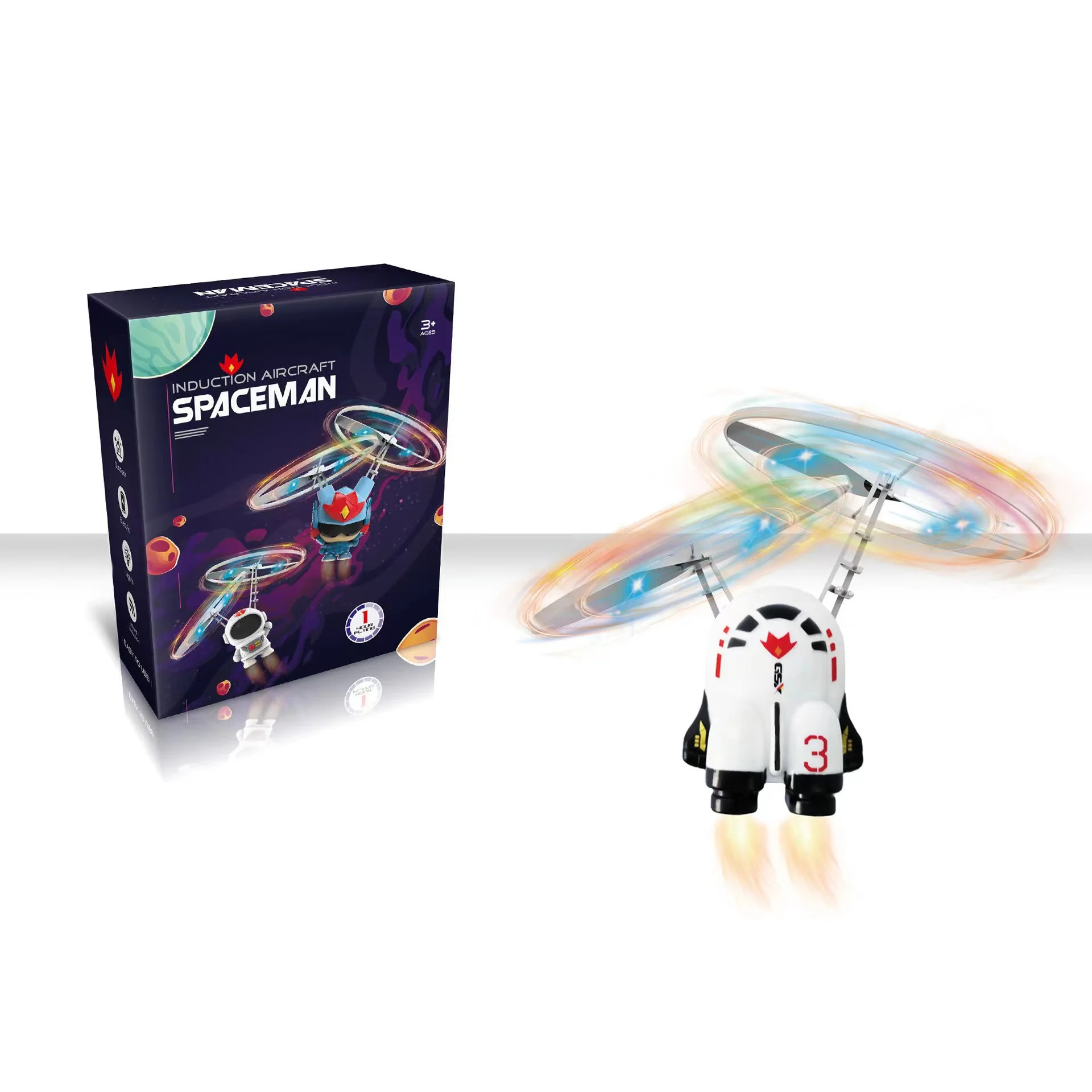 Astronaut Flying Helicopter RC Mini Drone Induction Suspension Aircraft Games Hand Controlled InfraredInteractive Kids Toys