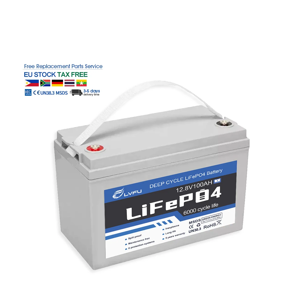 LVFU 12 Volt 100 Ah Battery Lifepo4 12v 100ah lithium i on Battery For Energy Storage
