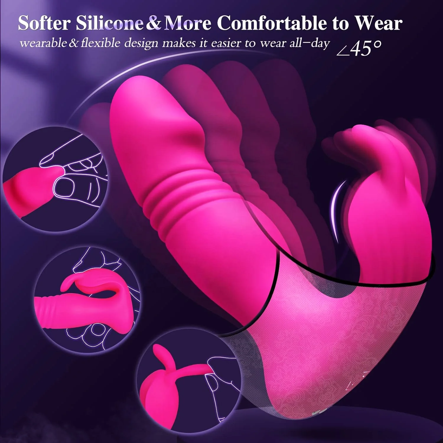 Aimitoy Adult Sex Toys Women Sex Toy 3IN1 App Remote Control Vibrator Wearable Thrusting Dildo Clitoral Dildos G Spot Vibrator