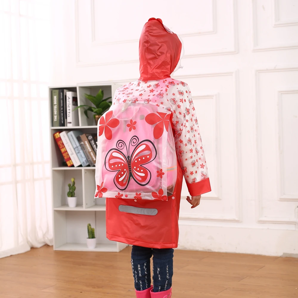 Children Favorite Cute Raincoat Protect Book Bag In The Rain