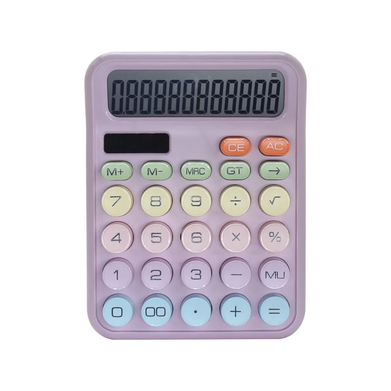Southeast Asian hot selling Computer Button Color Desktop 12 Digit Digital Electronic Calculator Office Supplies